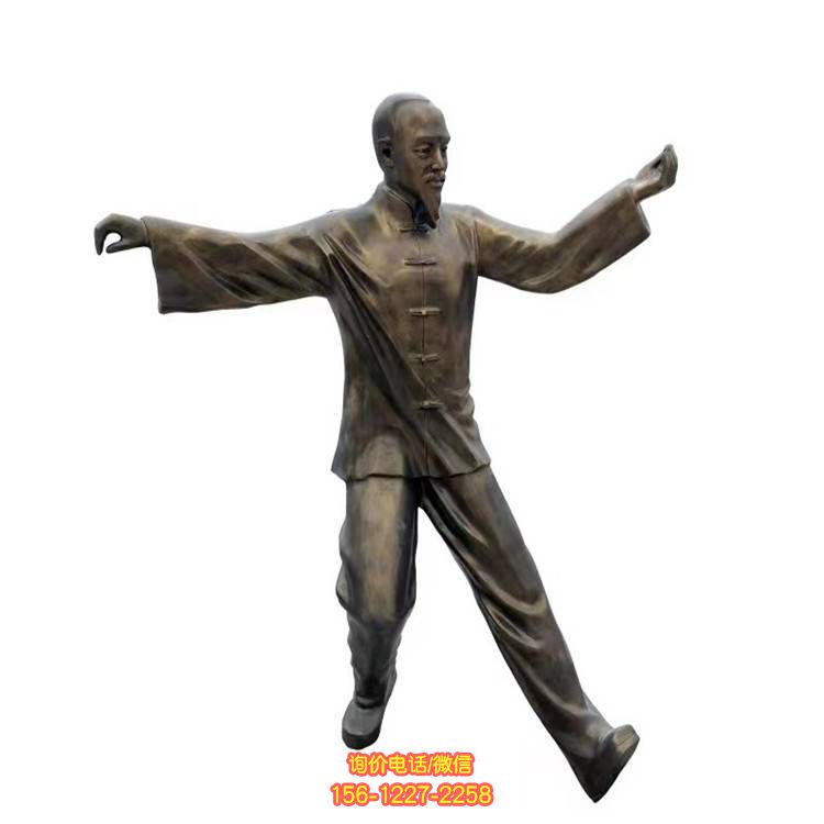 太極人物玻璃鋼雕塑，點(diǎn)綴公園景觀