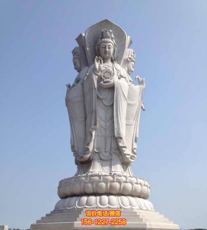 景區石雕觀音佛像雕塑，美化環境