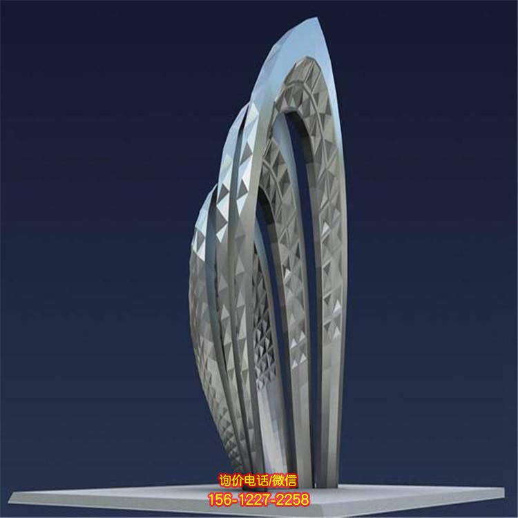 不銹鋼抽象雕塑，為售樓部裝點精彩