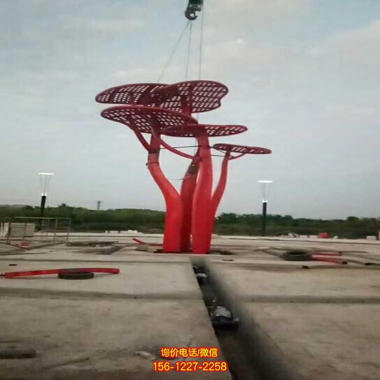 不銹鋼抽象雕塑，景觀點綴廣場