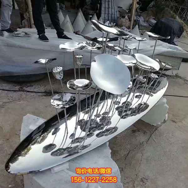 荷葉雕塑，美化水景園林景觀