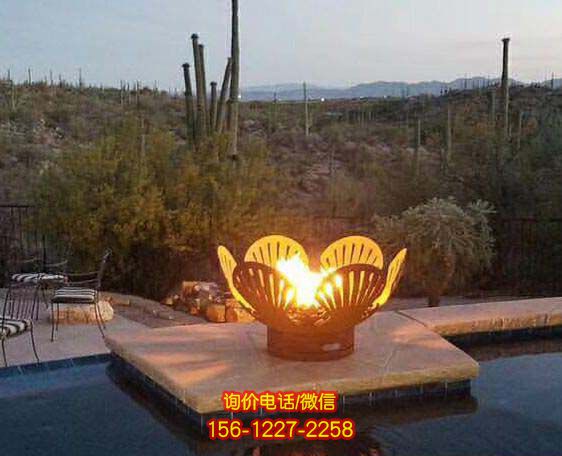 花朵雕塑-廣場景區不銹鋼發光花朵雕塑