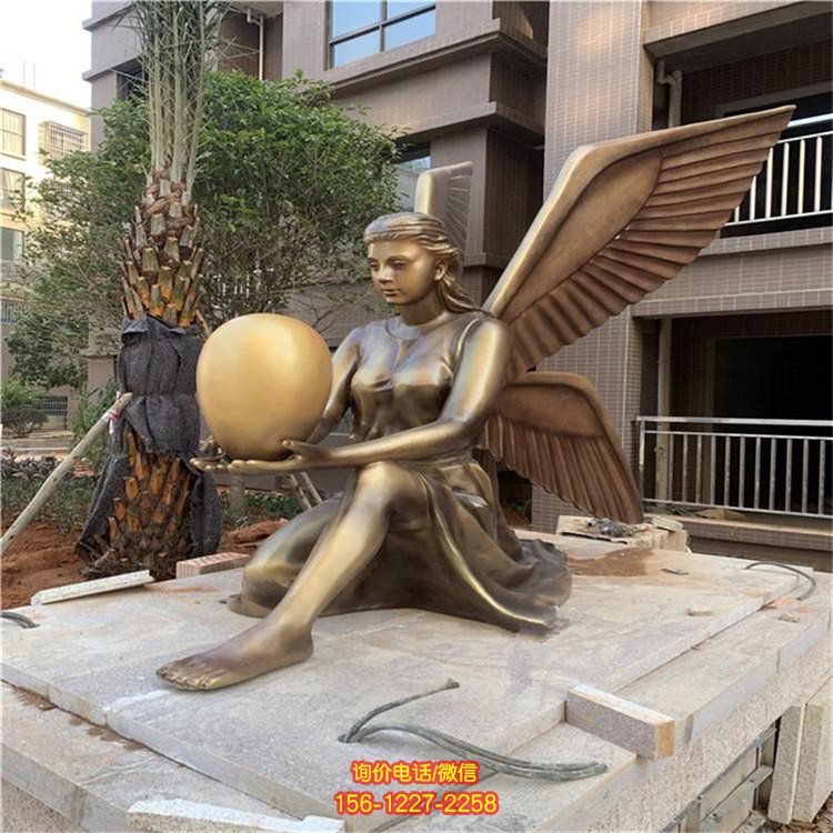 玻璃鋼歐式西方天使人物小區景觀雕像