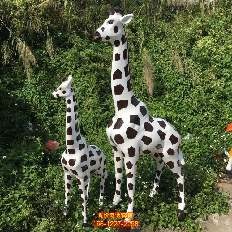 玻璃鋼長(zhǎng)頸鹿，卡通長(zhǎng)頸鹿雕塑