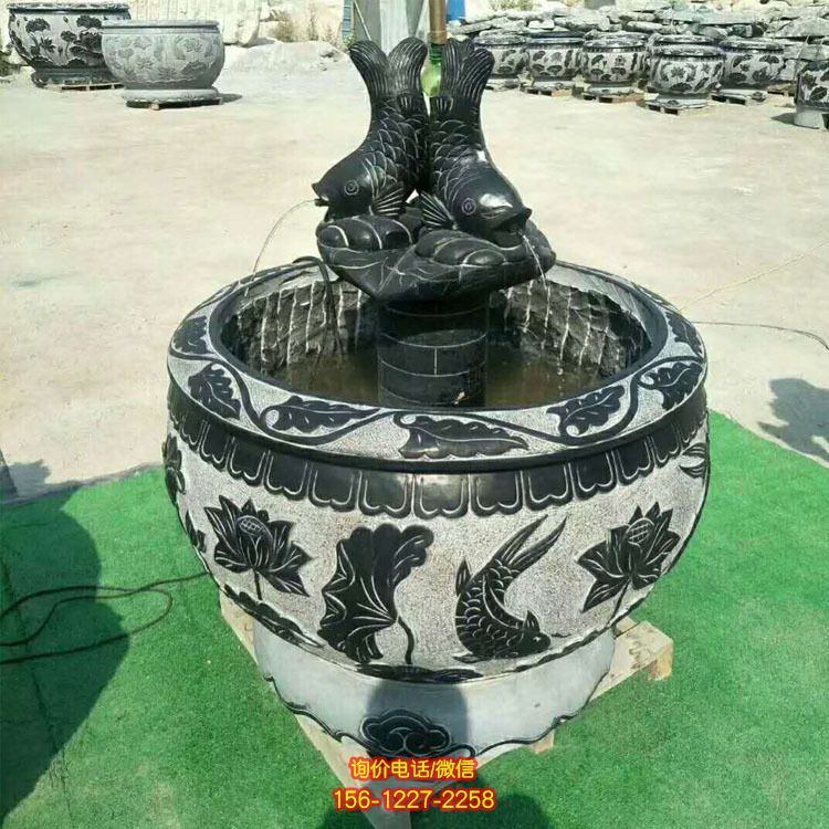 青石仿古做舊花盆 花草雕刻石雕魚缸 仿古庭院養魚池裝飾擺件_4825 青石仿古做舊花盆 花草雕刻石雕魚缸 仿古庭院養魚池裝飾擺件_4825