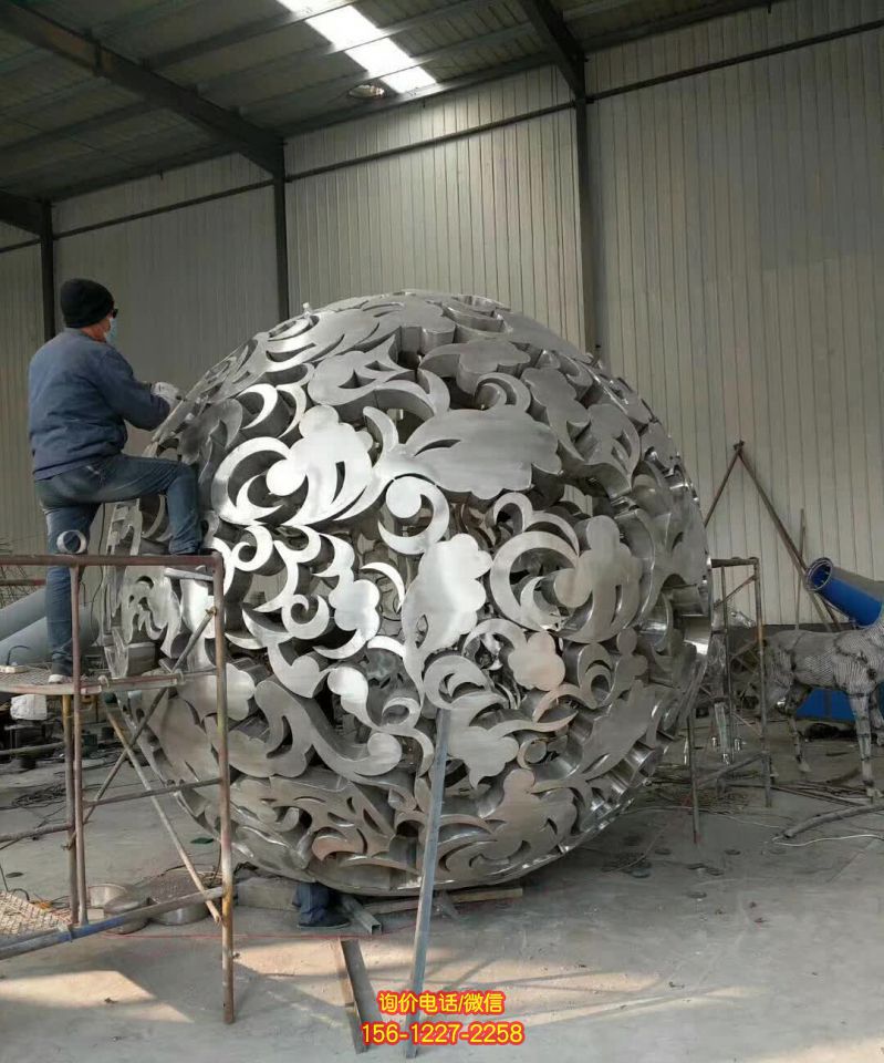 公園廣場創意鏤空不銹鋼鏤空球雕塑 公園廣場創意鏤空不銹鋼鏤空球雕塑