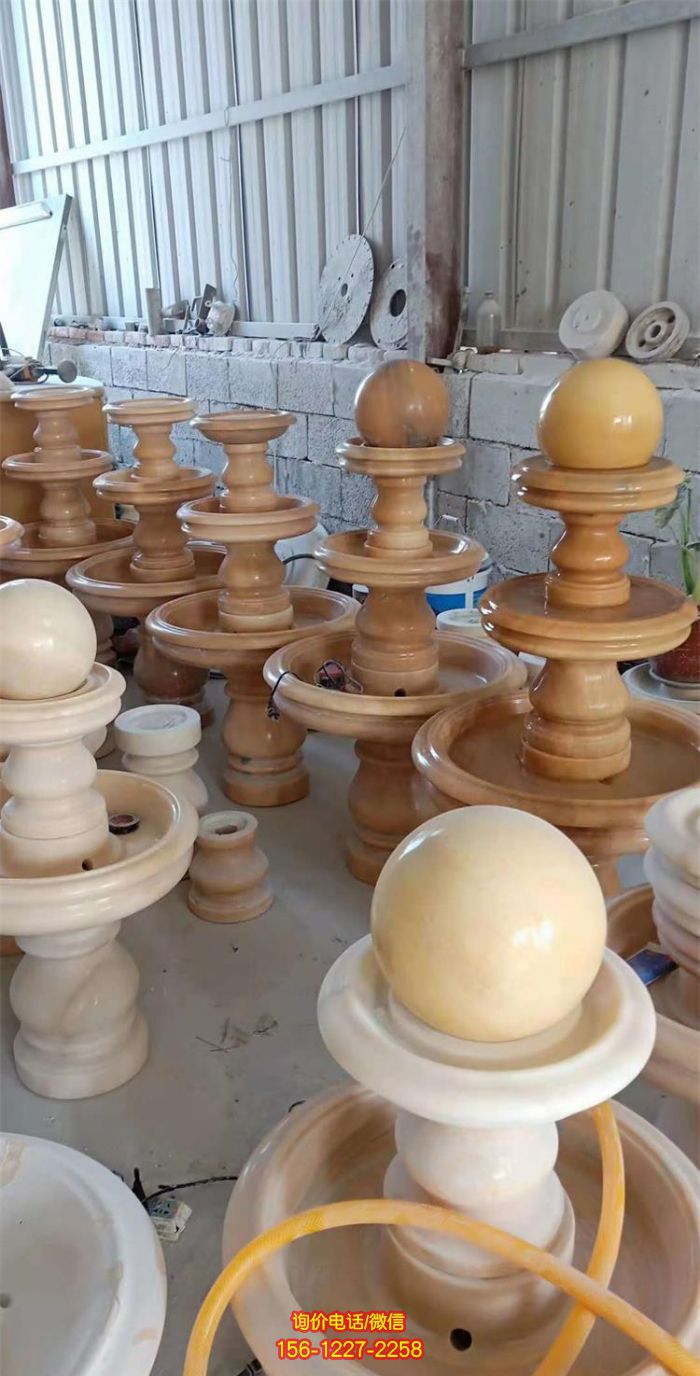 別墅室內(nèi)晚霞紅雙層風(fēng)水球噴泉石雕 別墅室內(nèi)晚霞紅雙層風(fēng)水球噴泉石雕