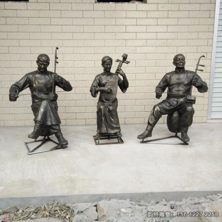 拉二胡雕塑02 拉二胡雕塑02