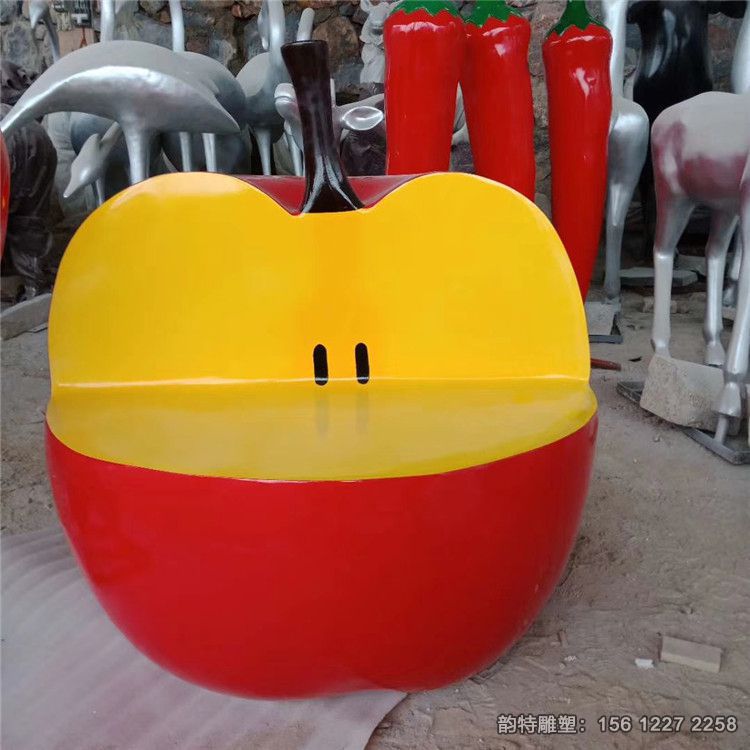 創意水果坐凳，玻璃鋼水果座椅廠家