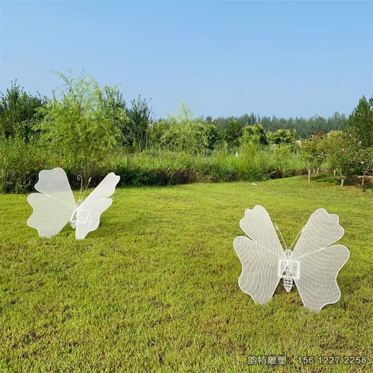 鏤空蝴蝶雕塑實(shí)物圖 公園不銹鋼蝴蝶雕塑