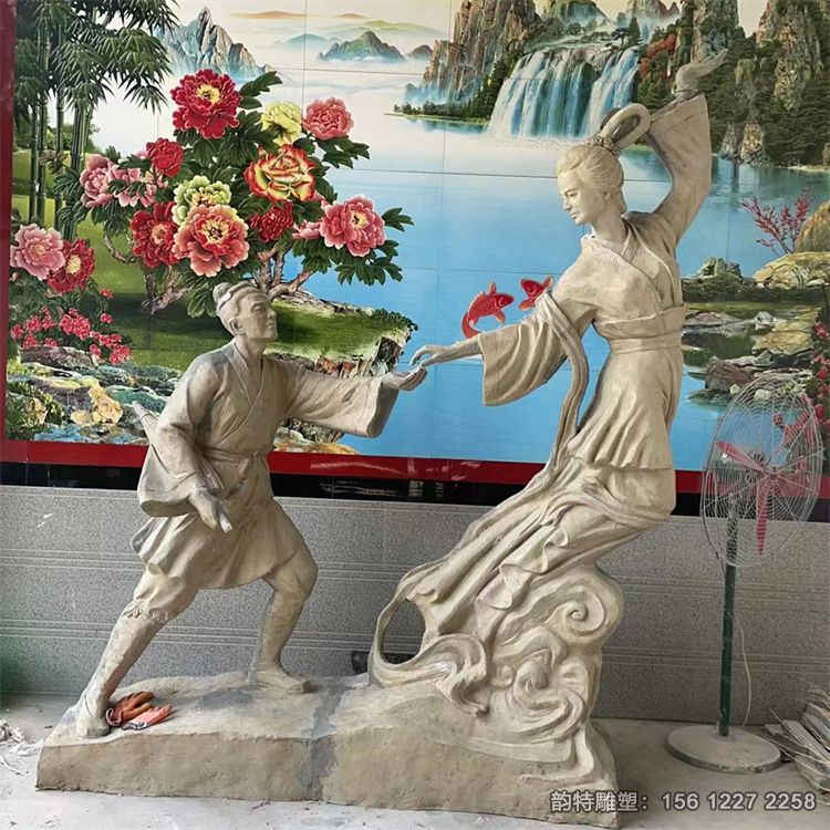 玻璃鋼牛郎織女雕塑 愛(ài)情廣場(chǎng)雕塑擺件